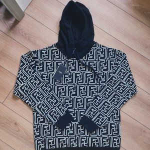 fendi black cotton sweatshirt